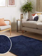 Navy Blue Fleecy Rug - Image 1 of 8