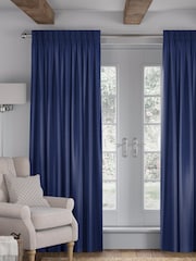 Indigo Blue Eloise Made To Measure Curtains - Image 1 of 8