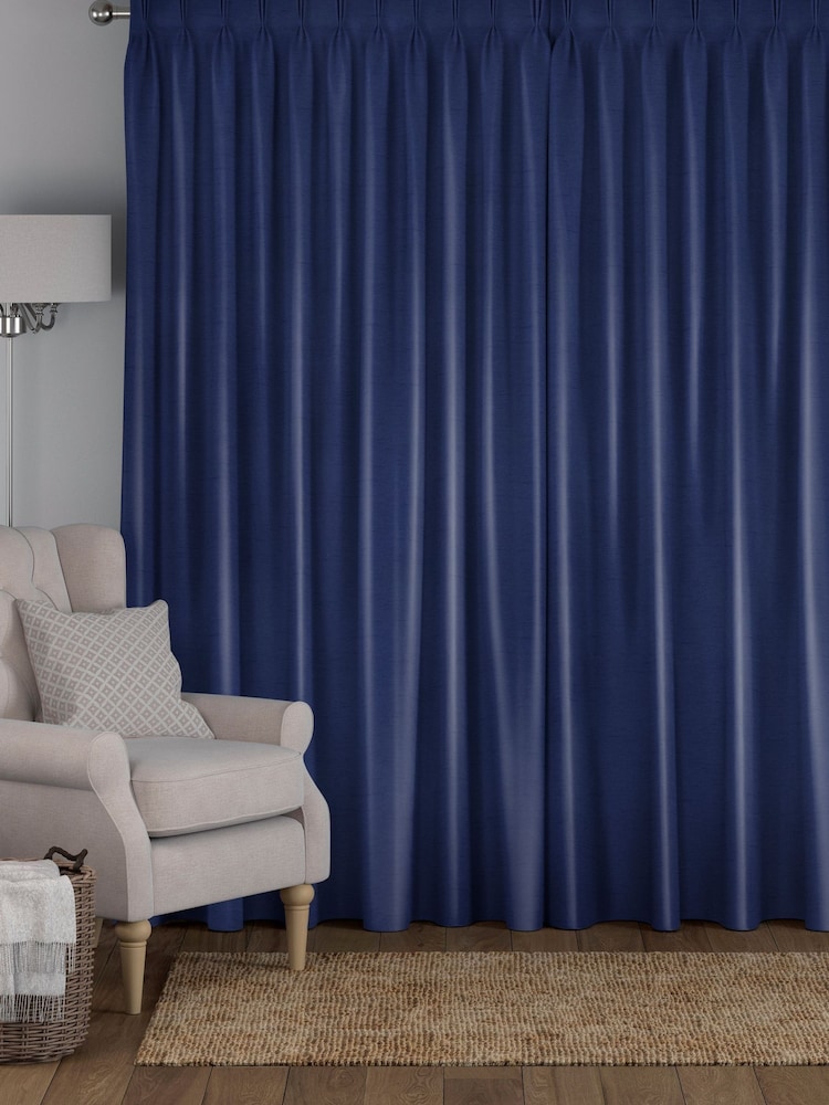 Indigo Blue Eloise Made To Measure Curtains - Image 2 of 8