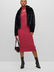HUGO Pink Soritexa Knitted Dress - Image 2 of 5