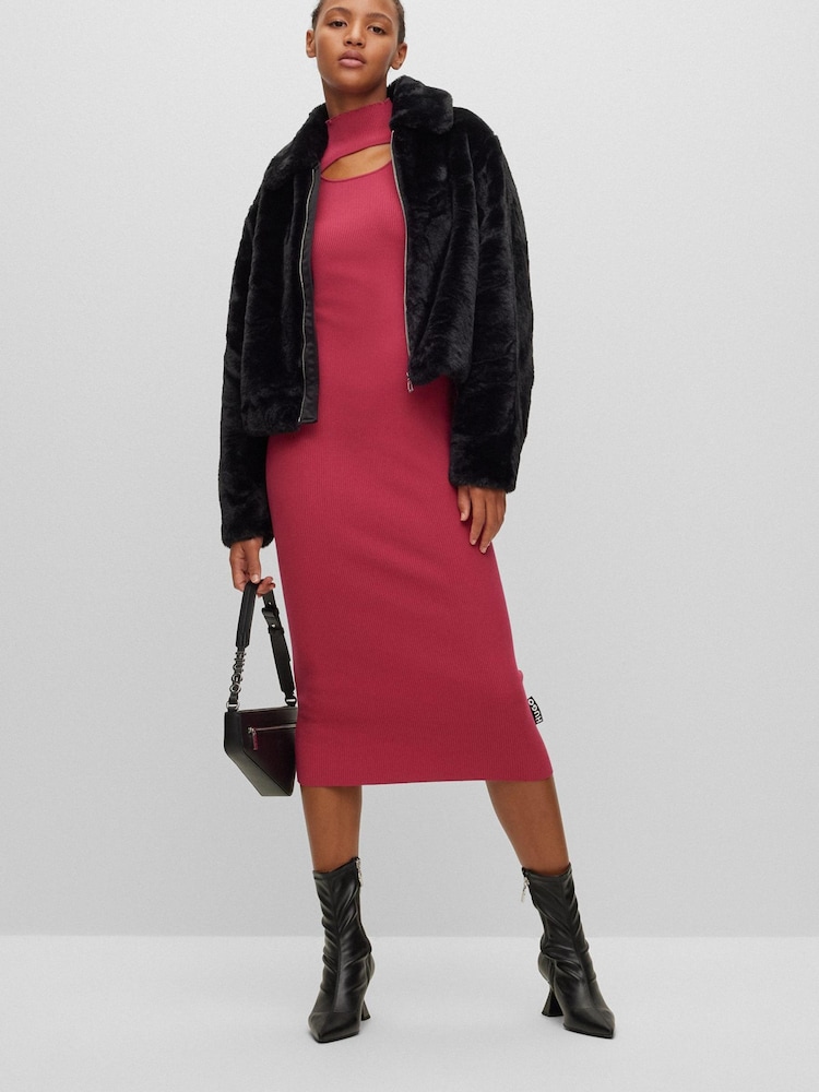 HUGO Pink Soritexa Knitted Dress - Image 2 of 5 HUGO Pink Soritexa Knitted Dress - Image 2 of 5