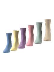 adidas Originals Blue Trefoil Crew Socks 6 Pack - Image 10 of 10