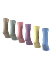 adidas Originals Blue Trefoil Crew Socks 6 Pack - Image 3 of 10