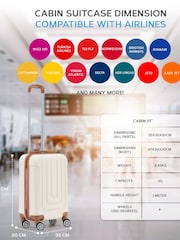 Flight Knight 55x35x20cm 8 Wheel ABS Hard Case Cabin Carry On Hand Luggage - Image 5 of 7
