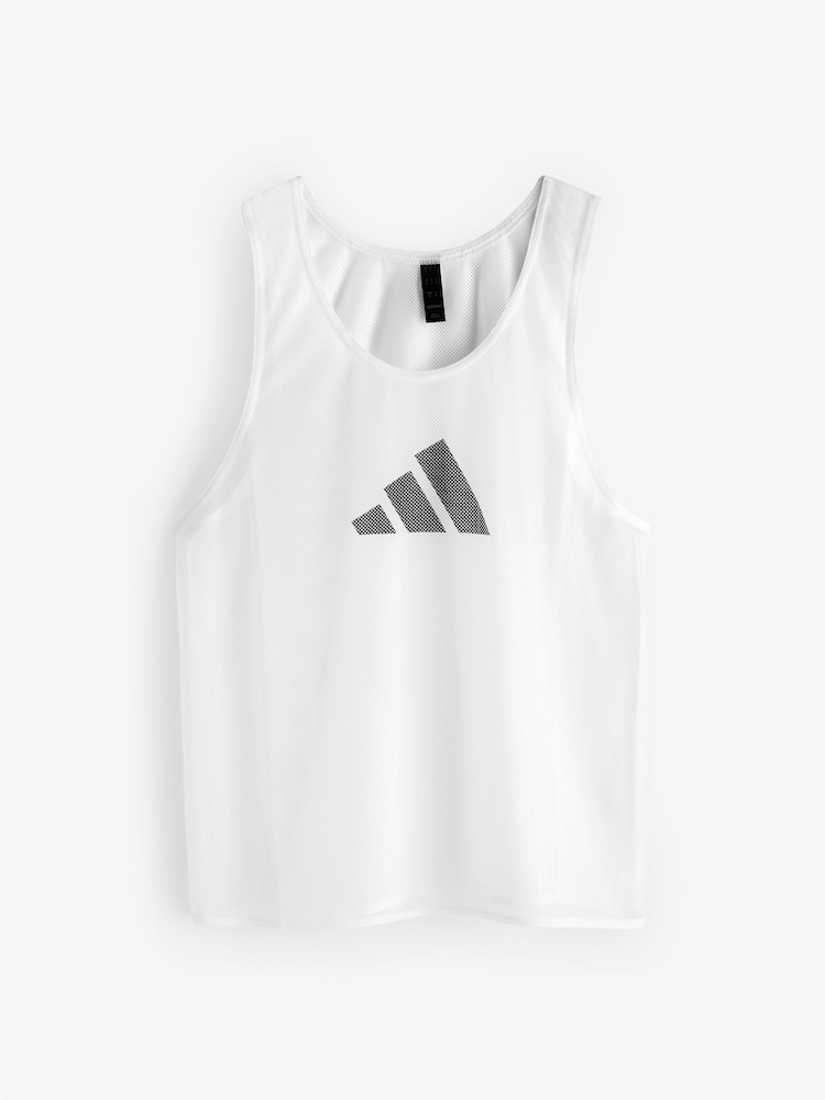 adidas White Training 24 Bib - Image 1 of 6