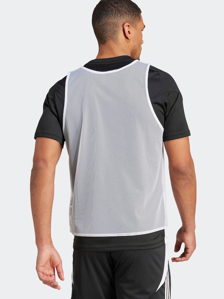 adidas White Training 24 Bib - Image 2 of 6