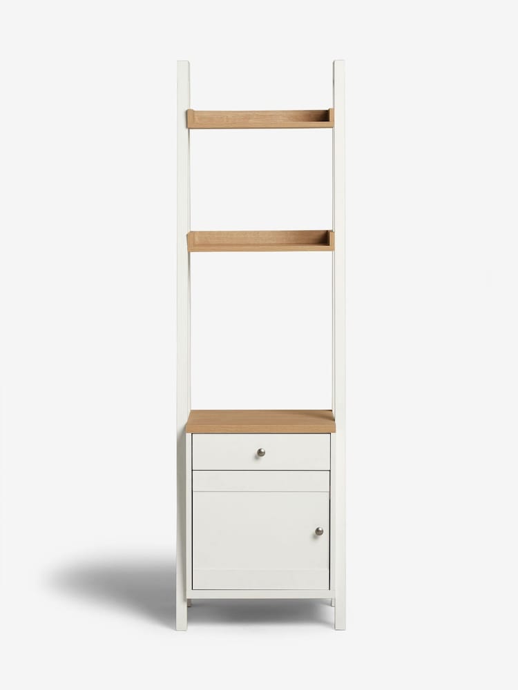 Chalk White Malvern Paint Effect Ladder Bedside Table - Image 2 of 6