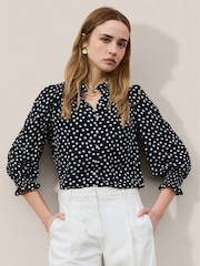 Baukjen Blue Cela Printed Blouse - Image 1 of 5