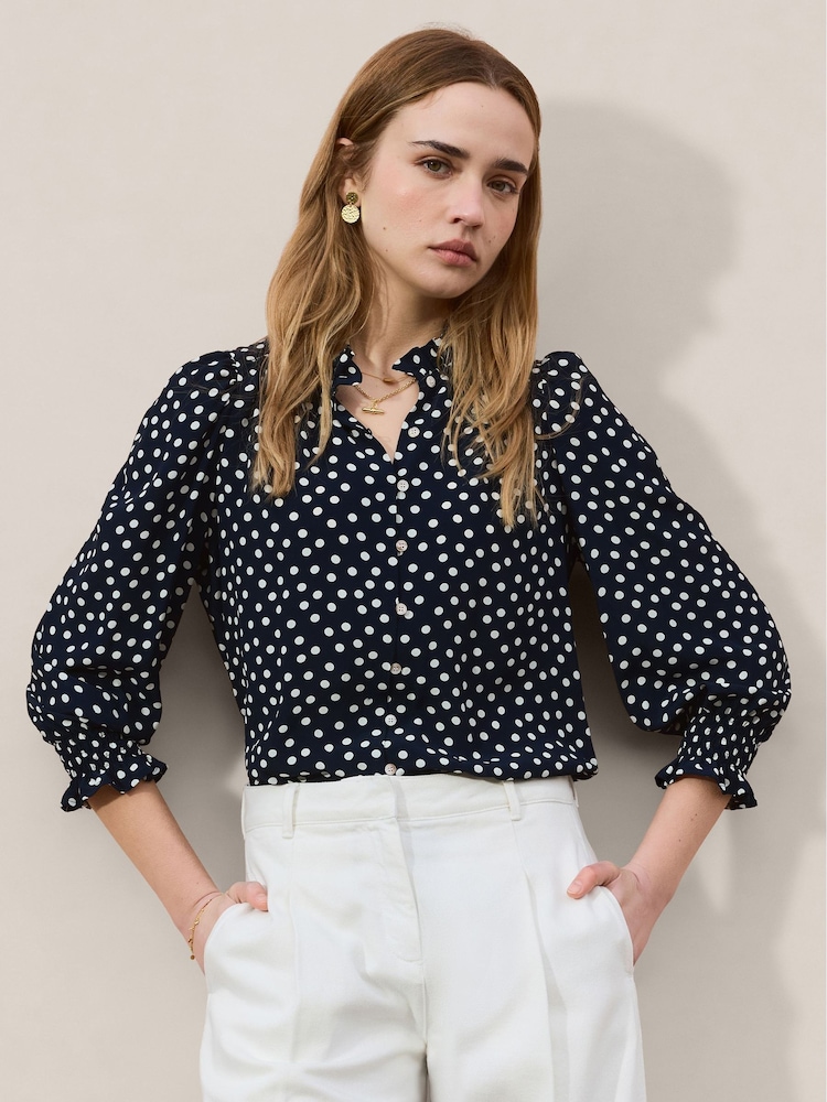 Baukjen Blue Cela Printed Blouse - Image 1 of 5 Baukjen Blue Cela Printed Blouse - Image 1 of 5