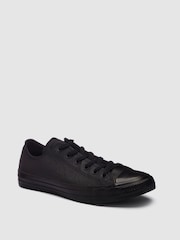 Converse Black Chuck Taylor All Stars Leather Ox Trainers - Image 2 of 4