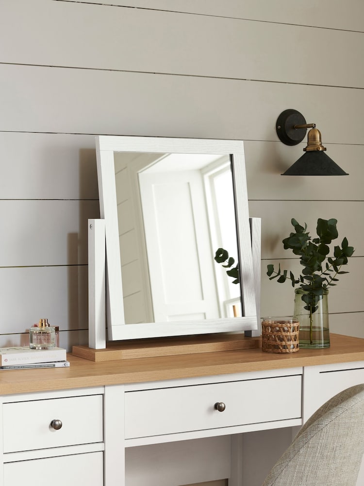 Chalk Malvern Paint Effect Dressing Table Mirror - Image 1 of 4