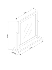Chalk Malvern Paint Effect Dressing Table Mirror - Image 3 of 4