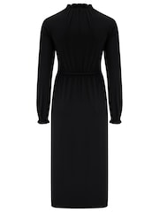 Pour Moi Black Bridget Slinky Jersey Long Sleeve Midi Dress - Image 4 of 4