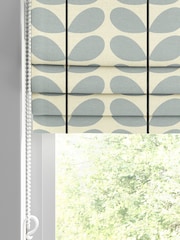 Orla Kiely Blue 100% Cotton Two Colour Stem Made To Measure Roman Blind - Image 2 of 6