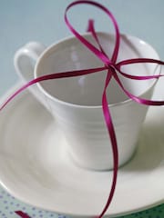 Portmeirion Set of 2 White Espresso Cups & Saucers - Image 1 of 3