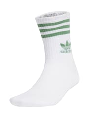 adidas Originals Dove White Mid Cut Crew Socks 3 Pack - Image 3 of 9