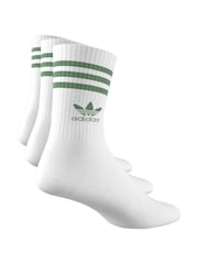adidas Originals Dove White Mid Cut Crew Socks 3 Pack - Image 5 of 9
