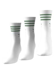 adidas Originals Dove White Mid Cut Crew Socks 3 Pack - Image 9 of 9