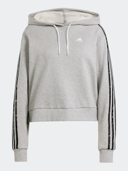 adidas Grey Sportswear Essentials 3-Stripes Animal Print Relaxed Hoodie - Image 7 of 7