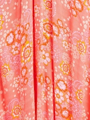 Oliver Bonas Pink Petal and Paisley Print Midi Dress - Image 9 of 9