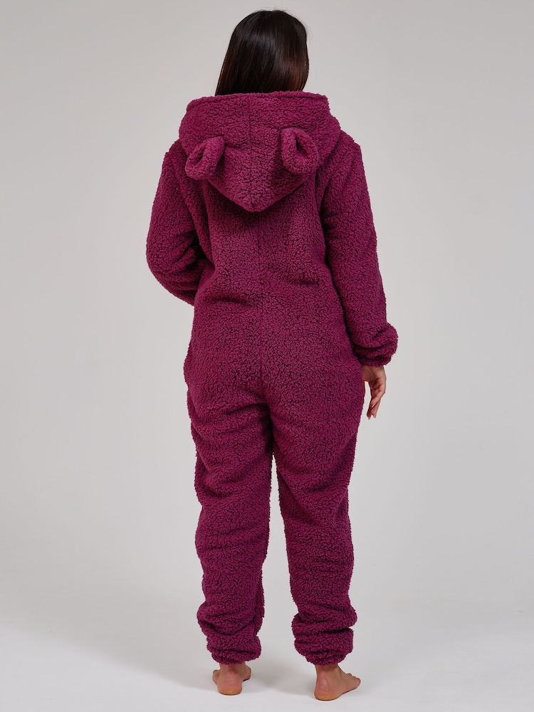 Loungeable Purple Sherpa XL Ears Teddy All-In-One - Image 2 of 5