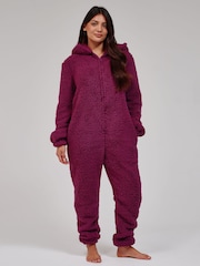 Loungeable Purple Sherpa XL Ears Teddy All-In-One - Image 5 of 5