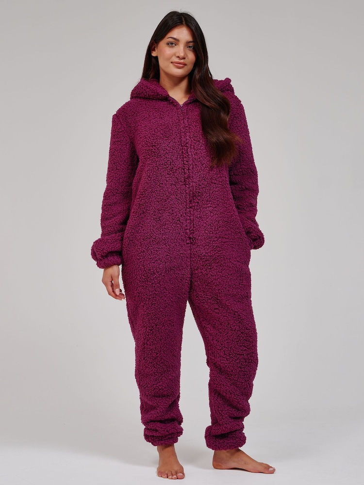Loungeable Purple Sherpa XL Ears Teddy All-In-One - Image 5 of 5