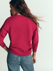 Boden Pink Emi Embroidered Sweatshirt - Image 3 of 5