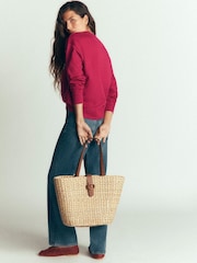 Boden Pink Emi Embroidered Sweatshirt - Image 4 of 5