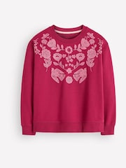 Boden Pink Emi Embroidered Sweatshirt - Image 5 of 5