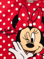 Character Red Minnie Mouse License Kids Printed Swim And Beach 100% Cotton Towel Poncho - Image 3 of 5
