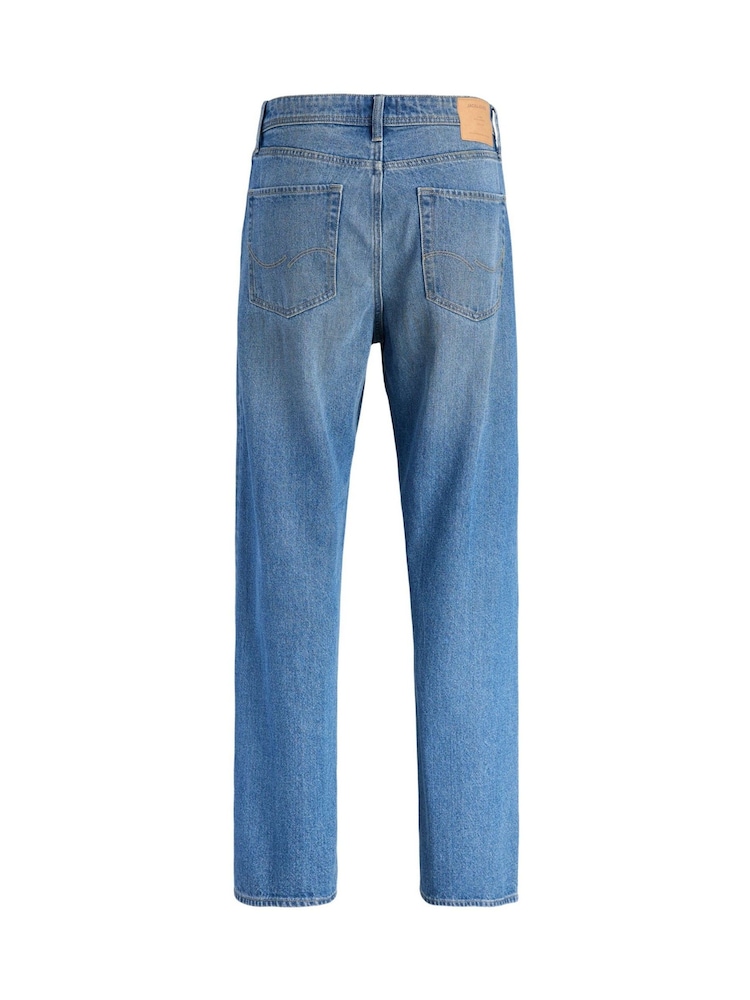 JACK & JONES Mid Blue Alex Baggy Fit Jeans - Image 9 of 9