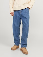 JACK & JONES Blue Ted Straight Loose Fit Jeans - Image 1 of 7