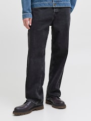 JACK & JONES Black Ted Straight Loose Fit Jeans - Image 1 of 7