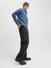 JACK & JONES Black Ted Straight Loose Fit Jeans - Image 3 of 7