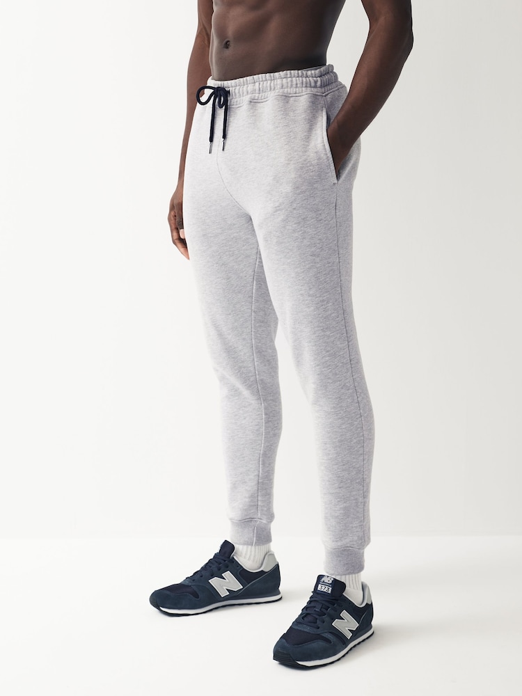 Schwarz - Jogginghose aus Baumwollmischung mit Bündchen - Bild 1 von 7