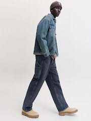 JACK & JONES Black Alex Baggy Fit Carpetner Jeans - Image 2 of 11
