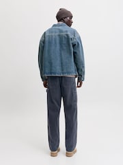 JACK & JONES Black Alex Baggy Fit Carpetner Jeans - Image 4 of 11