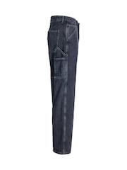 JACK & JONES Black Alex Baggy Fit Carpetner Jeans - Image 9 of 11