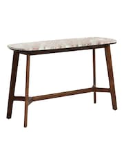 Barker and Stonehouse Brown Cresta Marble Top Console Table - Image 2 of 7
