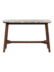Barker and Stonehouse Brown Cresta Marble Top Console Table - Image 3 of 7