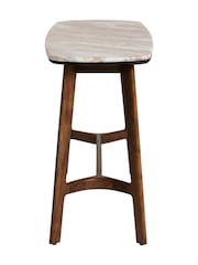 Barker and Stonehouse Brown Cresta Marble Top Console Table - Image 6 of 7
