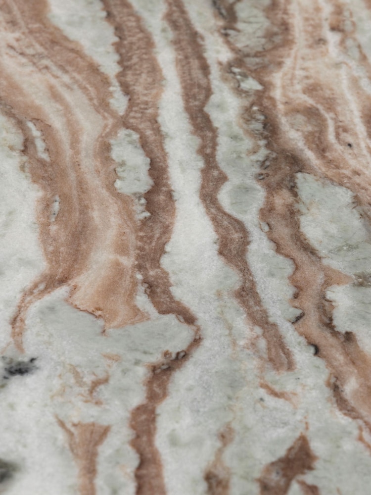 Barker and Stonehouse Brown Cresta Marble Top Console Table - Image 7 of 7