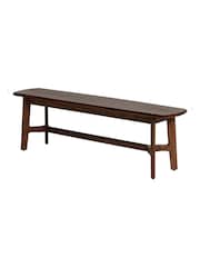 Barker and Stonehouse Brown Cresta 130cm Acacia Wood Dining Bench - Image 4 of 7