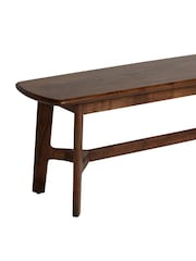 Barker and Stonehouse Brown Cresta 130cm Acacia Wood Dining Bench - Image 5 of 7