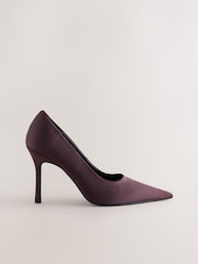 Plum Purple Forever Comfort® Satin Court Heels - Image 1 of 5