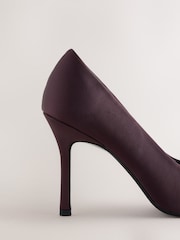 Plum Purple Forever Comfort® Satin Court Heels - Image 3 of 5