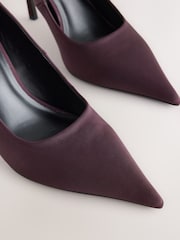 Plum Purple Forever Comfort® Satin Court Heels - Image 4 of 5