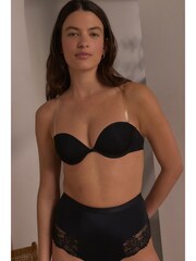 Black Clear Back Smoothing Strapless Bra A-E - Image 1 of 6