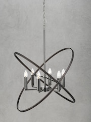 Searchlight Pewter Eternity 6 Light Ceiling Light - Image 1 of 3